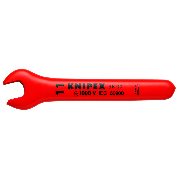Knipex 98 00 11 5" Open End Wrench-1000V Insulated, 11 mm