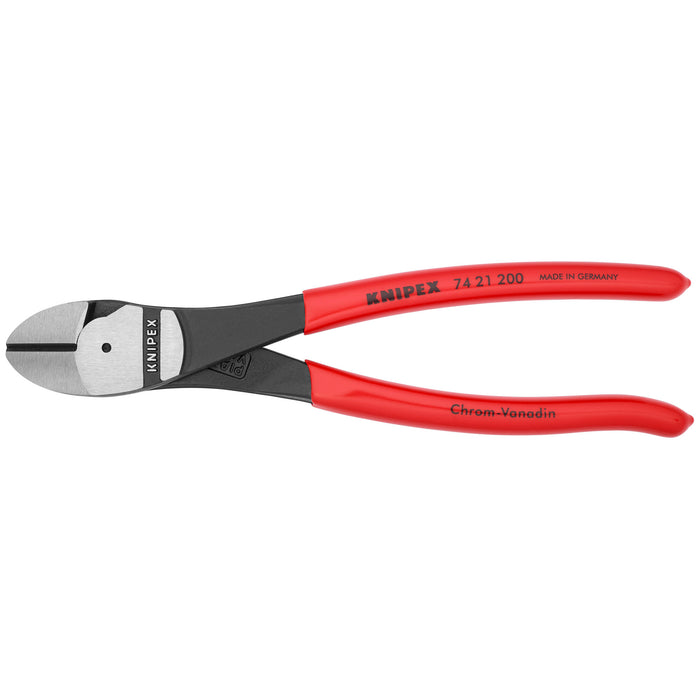 Knipex 74 21 200 SBA 8" High Leverage 12° Angled Diagonal Cutters
