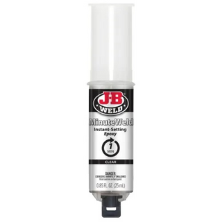 J-B Weld 50101 MinuteWeld Epoxy Syringe, 25 mL