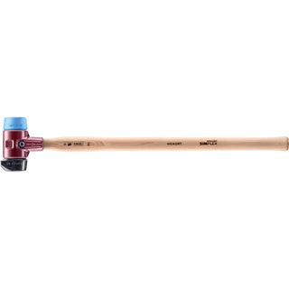 Halder 3012.261 Simplex Mallet with Soft Blue, Black  Rubber Cast Iron Housing and Long Handle