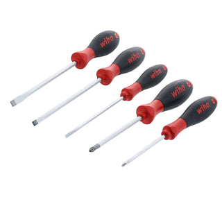 Wiha Tools 30277 SoftFinish Slotted and Phillips Screwdriver Set, 5 Pc.