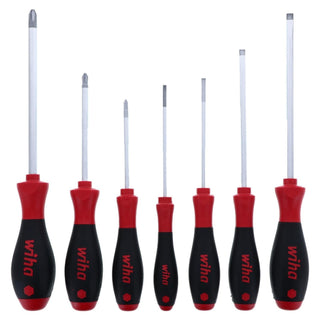 Wiha Tools Tools 30278 SoftFinish Slotted and Phillips Screwdriver Set, 7 Pc.