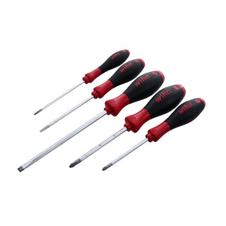 Wiha Tools 30295 5 Piece SoftFinish Slotted and Phillips Screwdriver Set