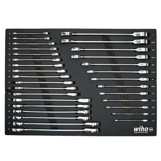 Wiha Tools 30392 31 Piece Ratcheting Wrench Tray Set - SAE and Metric