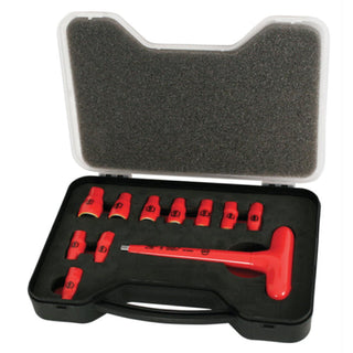 Wiha Tools 31395 11 Piece Insulated 1/4 Inch T-Handle Metric Socket Box Set