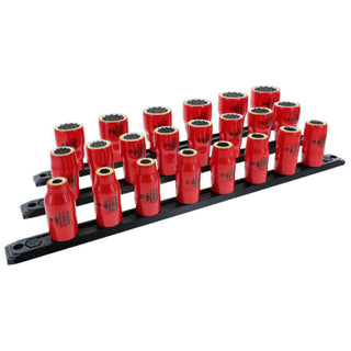 Wiha Tools 31793 22 Piece Insulated Socket Set 1/2" Drive - Metric