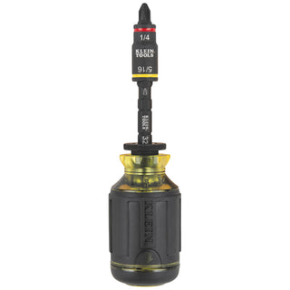 Klein Tools 32308F 10-in-1 Impact-Rated Stubby Driver Set with Flip Socket