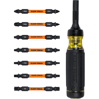 Klein Tools 32315HD 15-in-1 Ratcheting Impact-Rated Multi-Bit Torsion Zone Screwdriver