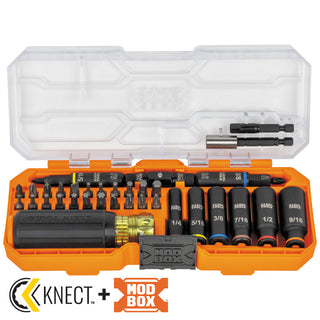 Klein Tools 32502HD KNECT Impact-Rated Screwdriver and Socket Set with Case, 41 Pc.