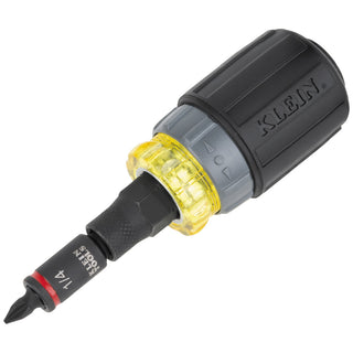 Klein Tools 32561HDRT KNECT 7-in-1 Ratcheting Impact-Rated Stubby Screwdriver & Nut Driver