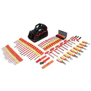 Wiha Tools 32877 80 Piece Master Electrician's Insulated Tool Set in Canvas Tool Bag