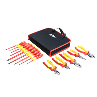 Wiha Tools 32895 Insulated Pliers/Cutters/Driver/Nut Driver Zipper Case Set, 14 Piece