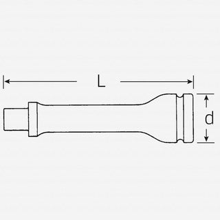 Stahlwille 33010003 509IMP Extension, 1/2 Inch Drive Square