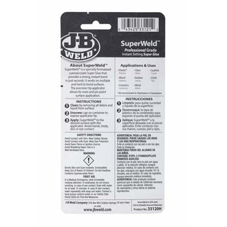 J-B Weld 33120 SuperWeld Instant Adhesive, 20 g