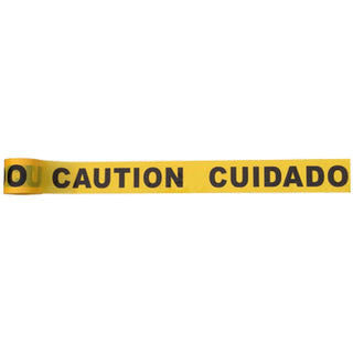 Johnson 3321 Standard Yellow "Caution/Cuidado" Tape - 3" x 300'