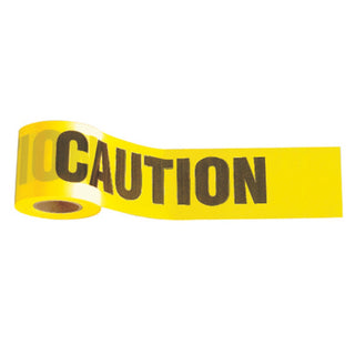 Johnson 3332 Standard Yellow "Caution" Tape - 3" x 1000'