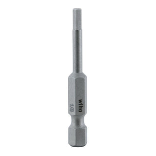 Wiha Tools 74313 Hex Inch Power Bit, 1/8" x 50 mm, 10 Pk.