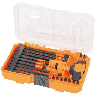 Klein Tools 33804 ProFlex Impact-Rated Interchangeable Ratcheting T-Handle Set, 23 Pc.