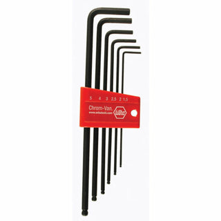 Wiha Tools 36992 6 Piece Ball End Long Arm Hex L-Key Set - Metric