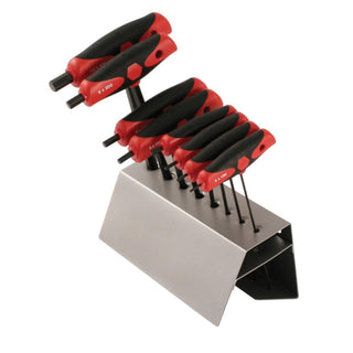 Wiha Tools 33489 8 Piece SoftGrip Metric T-handle Rack Set