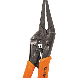 Klein Tools 38612 Long Nose Locking Pliers, 9-Inch