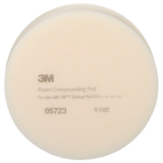 3M Foam Compounding Pad, 05723, Single Sided, Flat Back, 8 in (203.2mm)