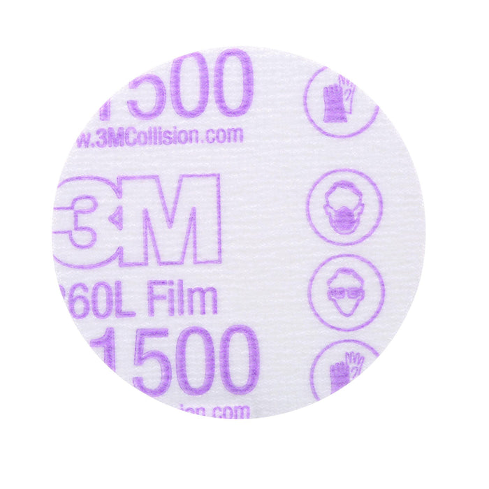 3M Hookit Finishing Film Abrasive Disc 260L, 00907, 3 in, P1500