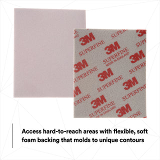 3M Softback Sanding Sponge, 02602, 4 1/2 in x 5 1/2 in (115mm x 140mm),Superfine