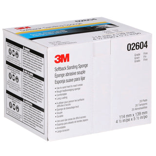 3M Softback Sanding Sponge 02604, 4 1/2 in x 5 1/2 in (115 mm x140 mm), Fine