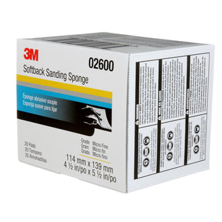 3M Softback Sanding Sponge, 02600, 4-1/2 in x 5-1/2 in, (115 mm x 140
mm)