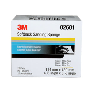 3M Softback Sanding Sponge 02601, 4-1/2 in x 5-1/2 in, (115mm x140mm), Ultrafine