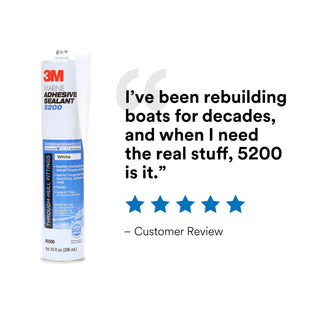 3M Marine Adhesive Sealant 5200, White, 295 mL Cartridge