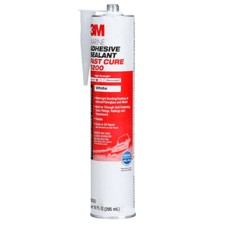 3M Marine Adhesive Sealant 5200FC, Fast Cure, White, 295 mL Cartridge