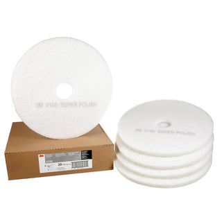 3M White Super Polish Pad 4100, 508 mm x 82 mm, 20 in