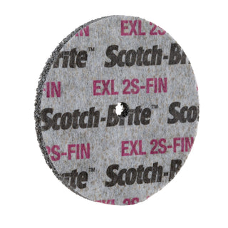 Scotch-Brite EXL Unitized Wheel, XL-UW, 2S Fine, 3 in x 1/4 in x 1/4in