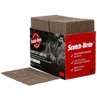 Scotch-Brite Heavy Duty Hand Pad 7440B, HP-HP, A/O Medium, Tan, 6 in x 9 in