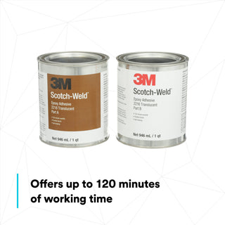 3M Scotch-Weld Epoxy Adhesive 2216, Translucent, Part B/A, 1 Quart