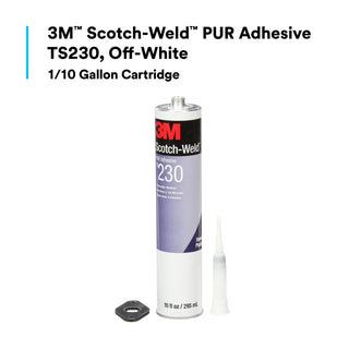 3M Scotch-Weld PUR Adhesive TS230, Off-White, 1/10 Gallon Cartridge