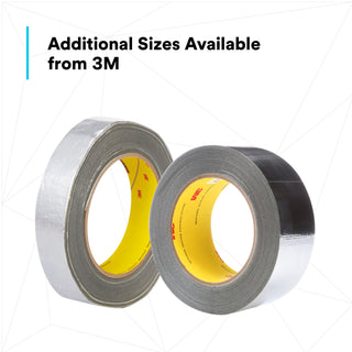 3M High Temperature Aluminum Foil Glass Cloth Tape 363, Silver, 18 in x36 yd