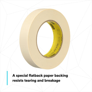 Scotch® Flatback Masking Tape 250 Tan, 1 in x 60 yd, 6.0 mil