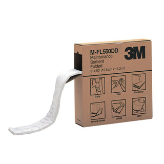 3M Maintenance Sorbent Folded M-FL550DD, 127 mm x 15.2 m