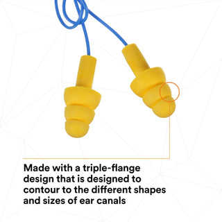 3M E-A-R UltraFit Earplugs 340-4002, Corded, Carrying Case