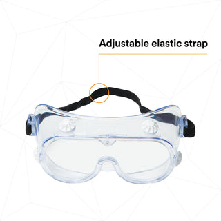 3M 334 Splash Safety Goggles Anti-Fog 40661-00000-10, Clear Anti FogLens