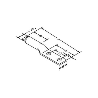 3M Scotchlok Aluminum Two Hole Lug 40170, up to 35 kV, 600 kcmil,Black