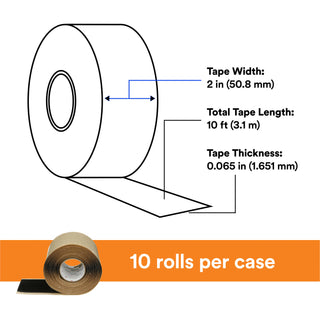 Scotch® Rubber Mastic Tape 2228, 2 in x 10 ft, Black