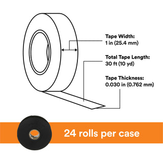 Scotch® Linerless Rubber Splicing Tape 130C, 1 in x 30 ft, Black, 1roll/carton