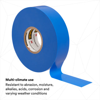 Scotch® Vinyl Color Coding Electrical Tape 35, 3/4 in x 66 ft, Blue