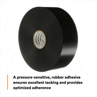 3M Scotchrap Vinyl Corrosion Protection Tape 51, 2 in x 100 ft,Unprinted, Black