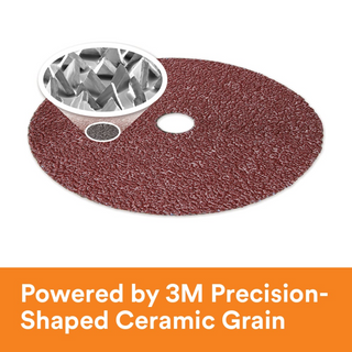 3M Cubitron II Fibre Disc 982C, 36+, 4-1/2 in x 7/8, Slotted, Die
453EQ