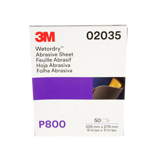 3M Wetordry Abrasive Sheet 213Q, 02035, P800, 9 in x 11 in, 50 sheets
per carton